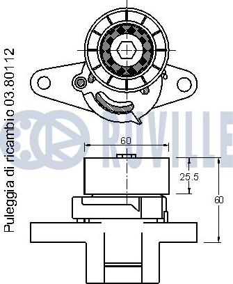 Ruville 541377 - Натягувач ременя, клинові зуб. autozip.com.ua