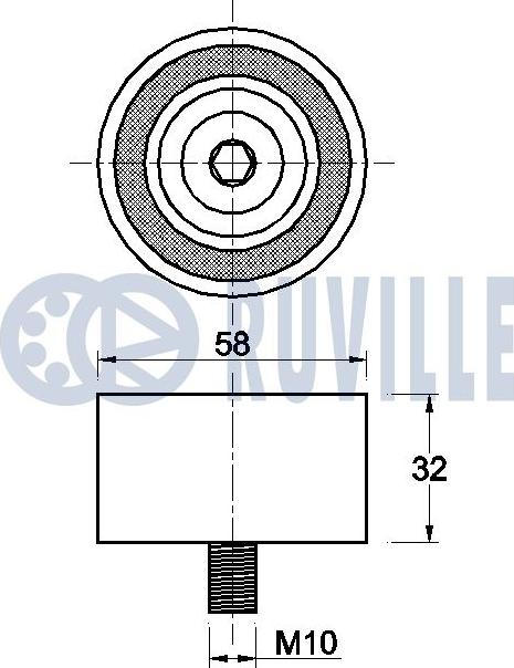 Ruville 541242 - Паразитний / Провідний ролик, зубчастий ремінь autozip.com.ua