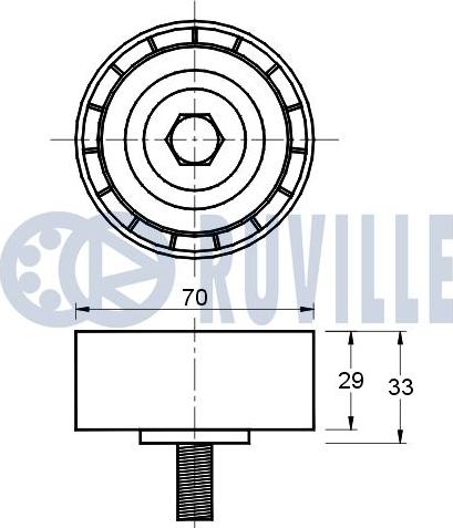 Ruville 541222 - Паразитний / провідний ролик, поліклиновий ремінь autozip.com.ua