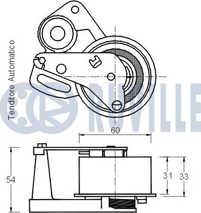 Ruville 541756 - Натяжна ролик, ремінь ГРМ autozip.com.ua