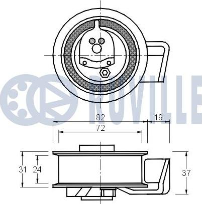 Ruville 541772 - Натяжна ролик, ремінь ГРМ autozip.com.ua