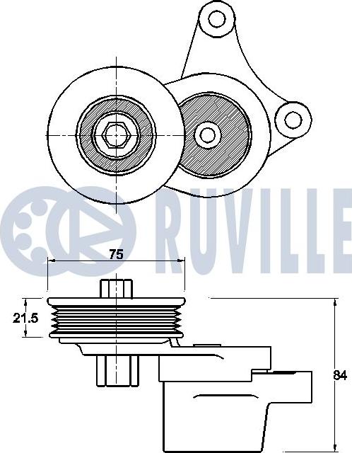 Ruville 542454 - Натягувач ременя, клинові зуб. autozip.com.ua