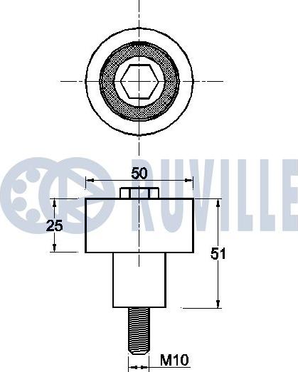 Ruville 542460 - Паразитний / Провідний ролик, зубчастий ремінь autozip.com.ua