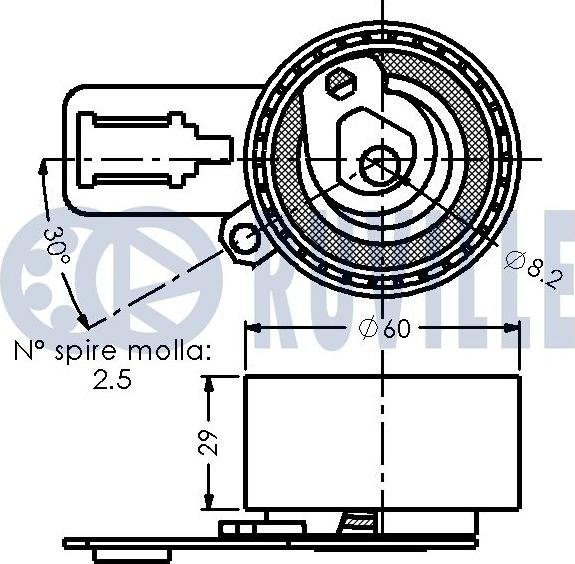 Ruville 542400 - Натяжна ролик, ремінь ГРМ autozip.com.ua