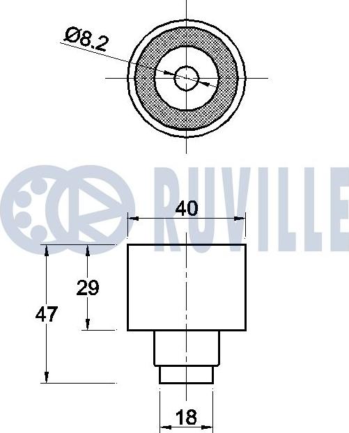 Ruville 542415 - Паразитний / Провідний ролик, зубчастий ремінь autozip.com.ua