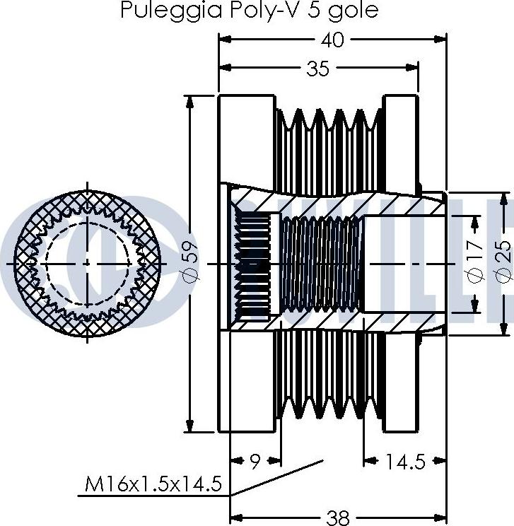 Ruville 542501 - Ремінний шків, генератор autozip.com.ua