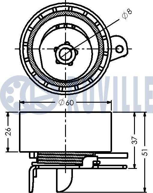 Ruville 542527 - Натяжна ролик, ремінь ГРМ autozip.com.ua