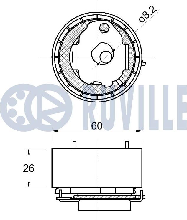 Ruville 542646 - Натяжна ролик, ремінь ГРМ autozip.com.ua