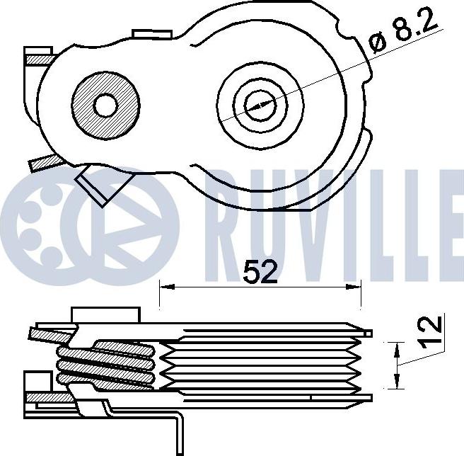 Ruville 542611 - Натягувач ременя, клинові зуб. autozip.com.ua