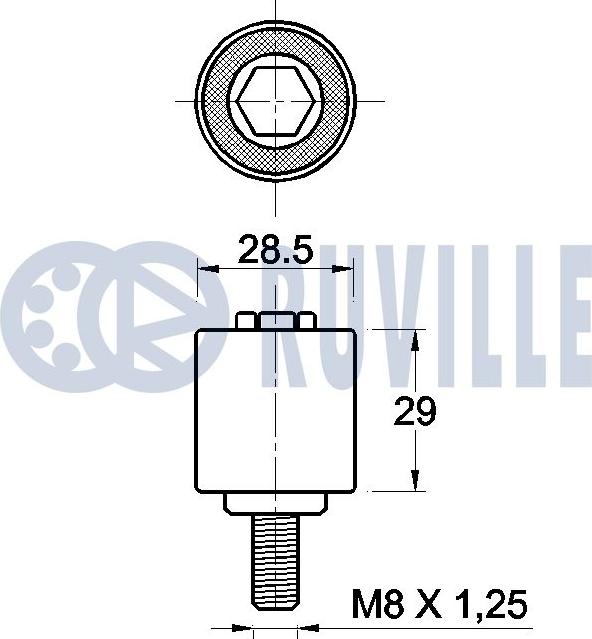 Ruville 542613 - Паразитний / Провідний ролик, зубчастий ремінь autozip.com.ua