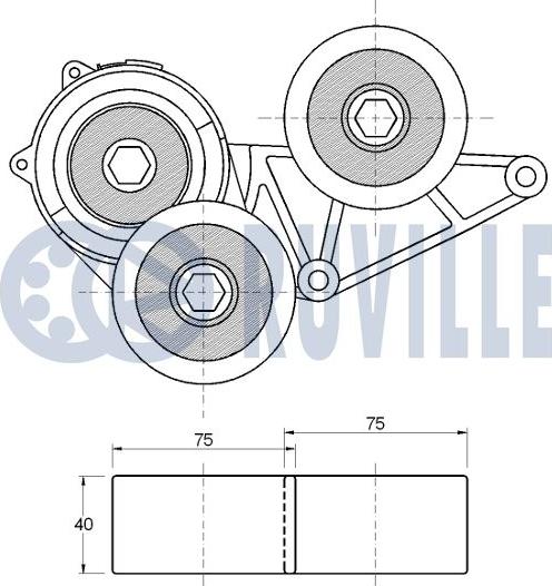 Ruville 542673 - Натягувач ременя, клинові зуб. autozip.com.ua