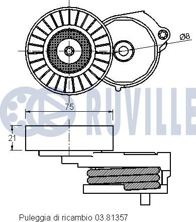 Ruville 542056 - Натягувач ременя, клинові зуб. autozip.com.ua