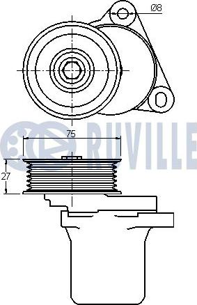 Ruville 542061 - Натягувач ременя, клинові зуб. autozip.com.ua