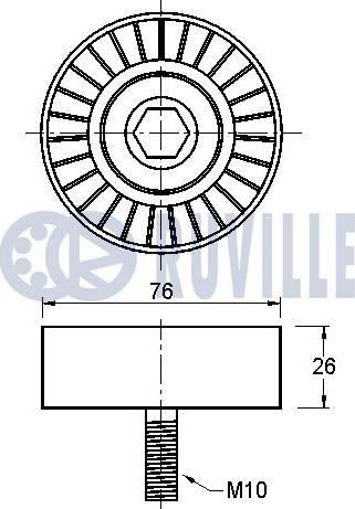 Ruville 542164 - Паразитний / провідний ролик, поліклиновий ремінь autozip.com.ua