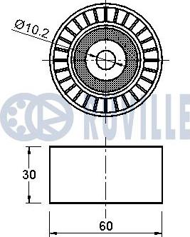 Ruville 542113 - Паразитний / Провідний ролик, зубчастий ремінь autozip.com.ua