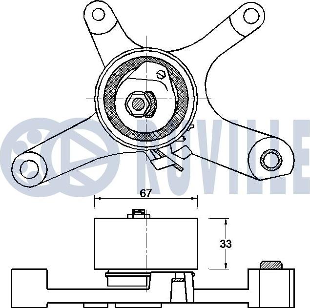 Ruville 542391 - Натяжна ролик, ремінь ГРМ autozip.com.ua