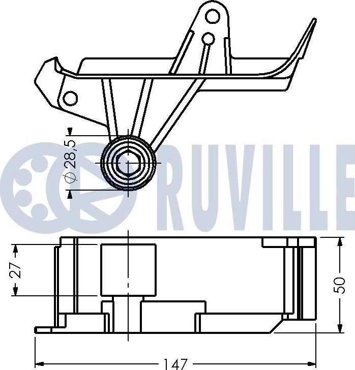 Ruville 542367 - Паразитний / Провідний ролик, зубчастий ремінь autozip.com.ua