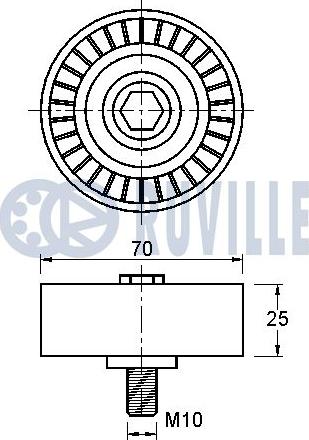 Ruville 542325 - Паразитний / Провідний ролик, зубчастий ремінь autozip.com.ua