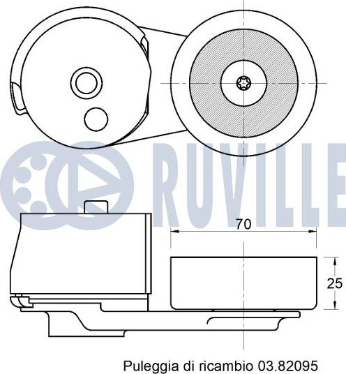 Ruville 542796 - Паразитний / провідний ролик, поліклиновий ремінь autozip.com.ua