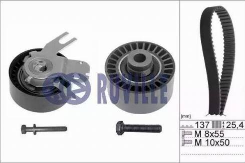 Ruville 5596770 - Комплект ременя ГРМ autozip.com.ua