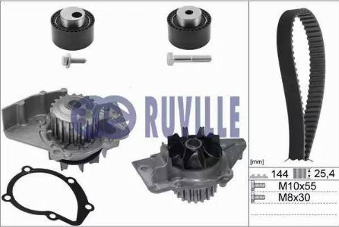 Ruville 55921731 - Водяний насос + комплект зубчатого ременя autozip.com.ua