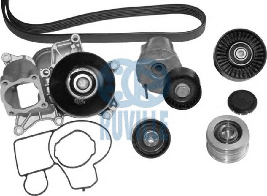 Ruville 55095801 - Водяний насос + комплект струмкових ременів autozip.com.ua