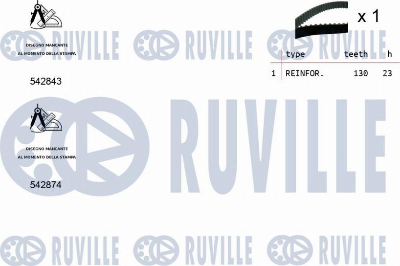 Ruville 550499 - Комплект ременя ГРМ autozip.com.ua