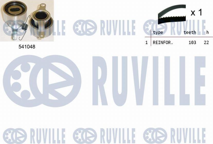 Ruville 550449 - Комплект ременя ГРМ autozip.com.ua