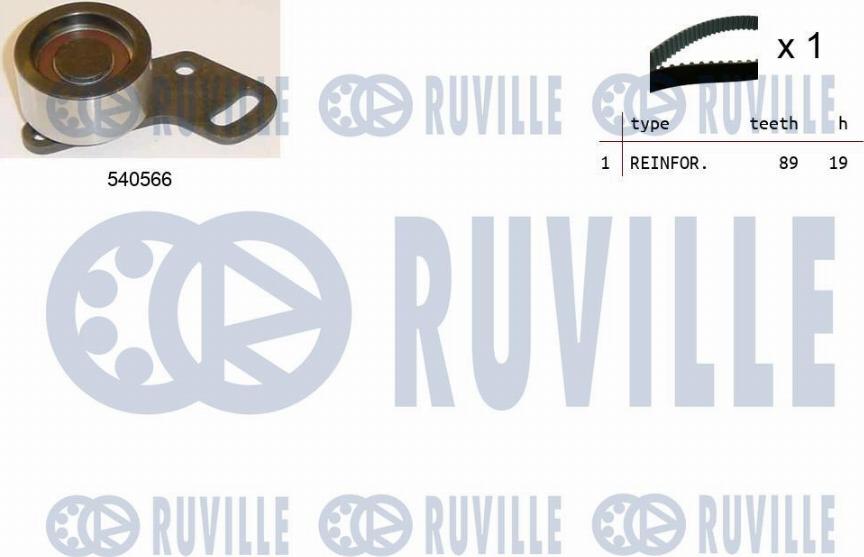 Ruville 550459 - Комплект ременя ГРМ autozip.com.ua