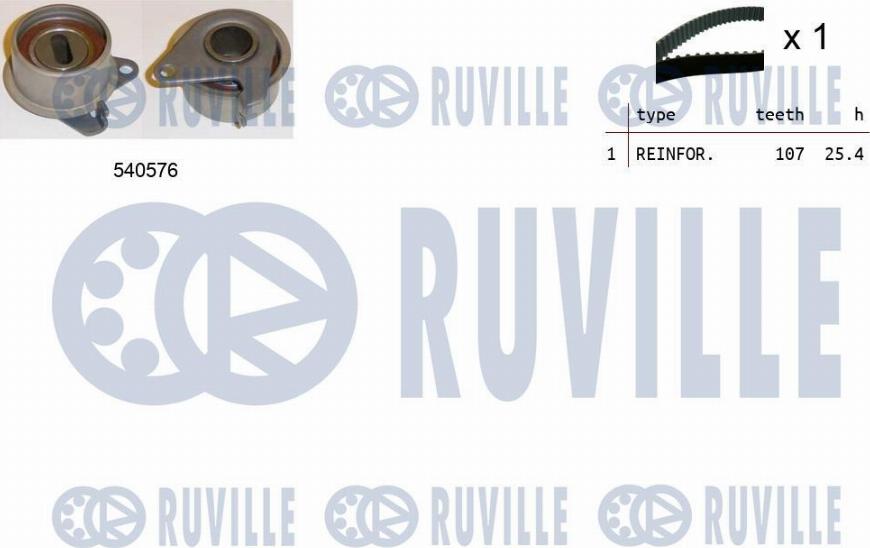 Ruville 550454 - Комплект ременя ГРМ autozip.com.ua