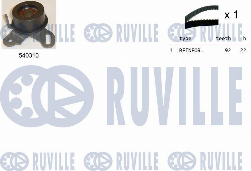 Ruville 550450 - Комплект ременя ГРМ autozip.com.ua