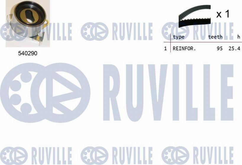 Ruville 550404 - Комплект ременя ГРМ autozip.com.ua