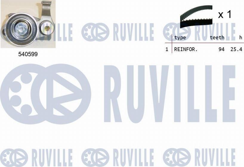 Ruville 550433 - Комплект ременя ГРМ autozip.com.ua