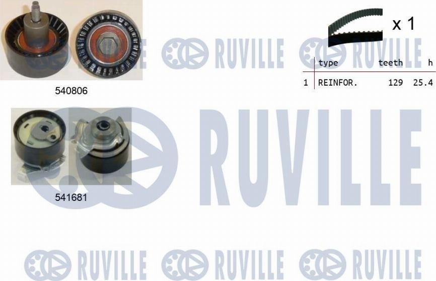 Ruville 550420 - Комплект ременя ГРМ autozip.com.ua