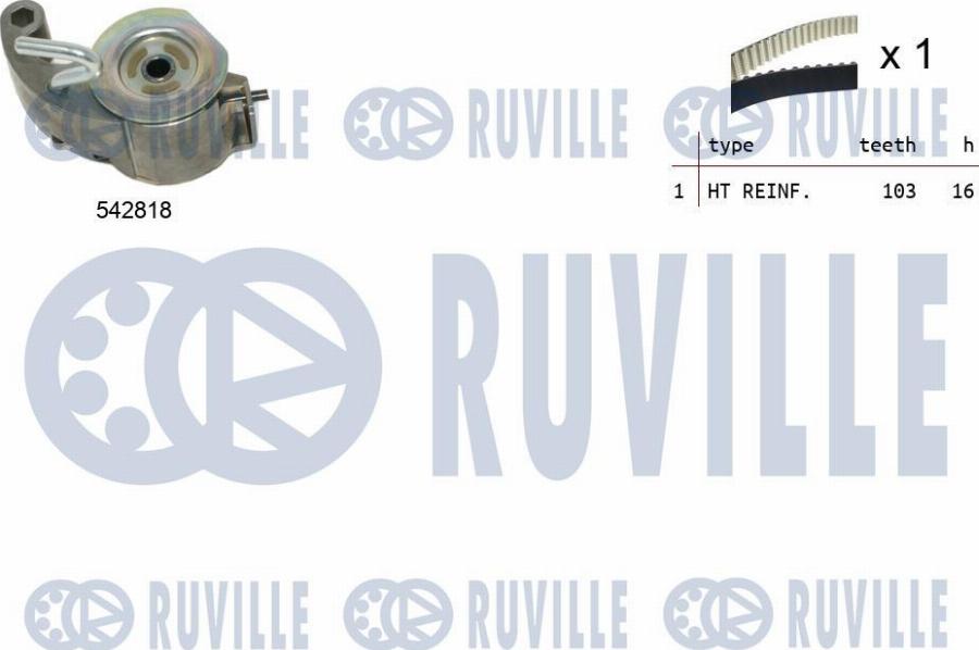 Ruville 550515 - Комплект ременя ГРМ autozip.com.ua