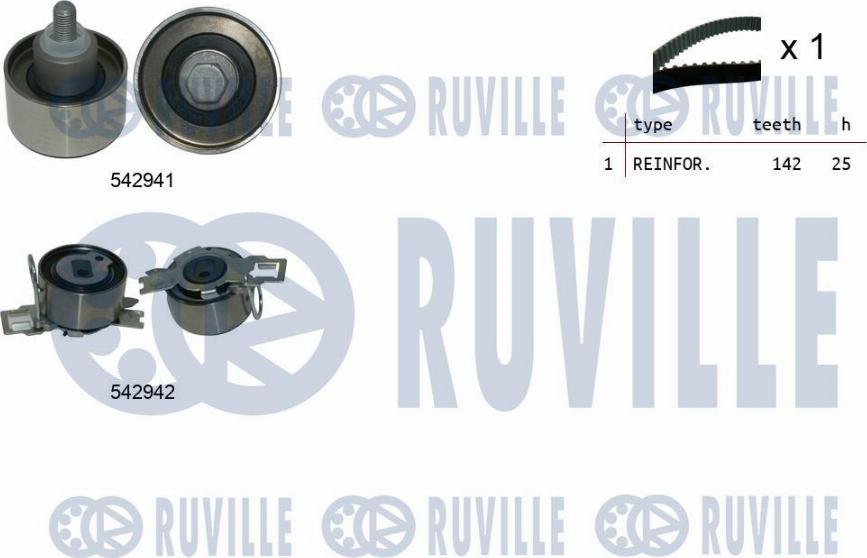 Ruville 550510 - Комплект ременя ГРМ autozip.com.ua