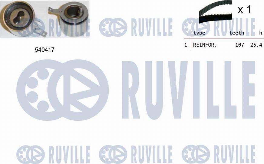 Ruville 550099 - Комплект ременя ГРМ autozip.com.ua