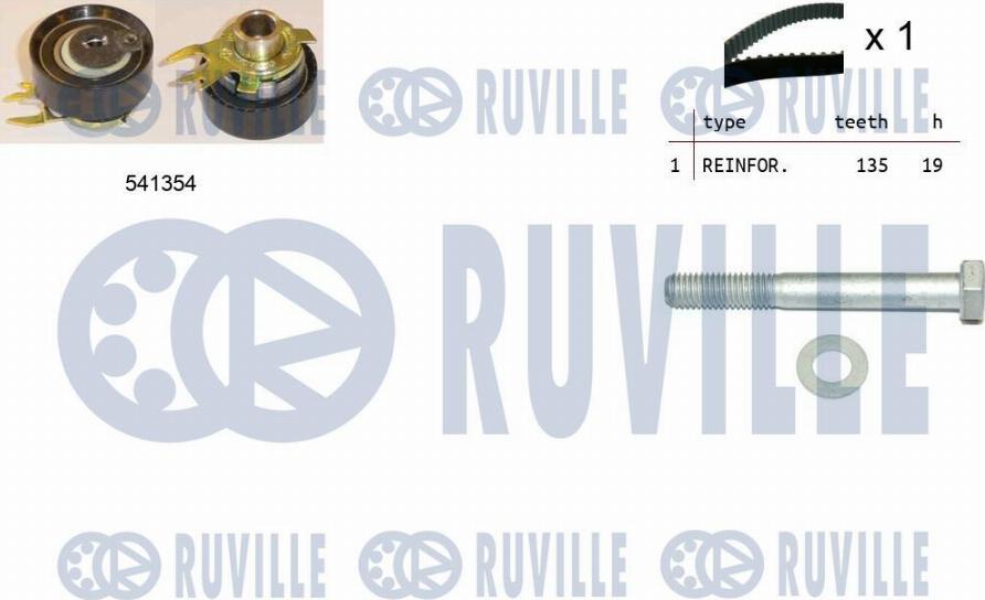 Ruville 550097 - Комплект ременя ГРМ autozip.com.ua