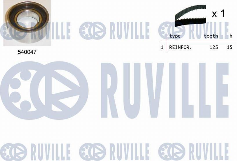 Ruville 550048 - Комплект ременя ГРМ autozip.com.ua