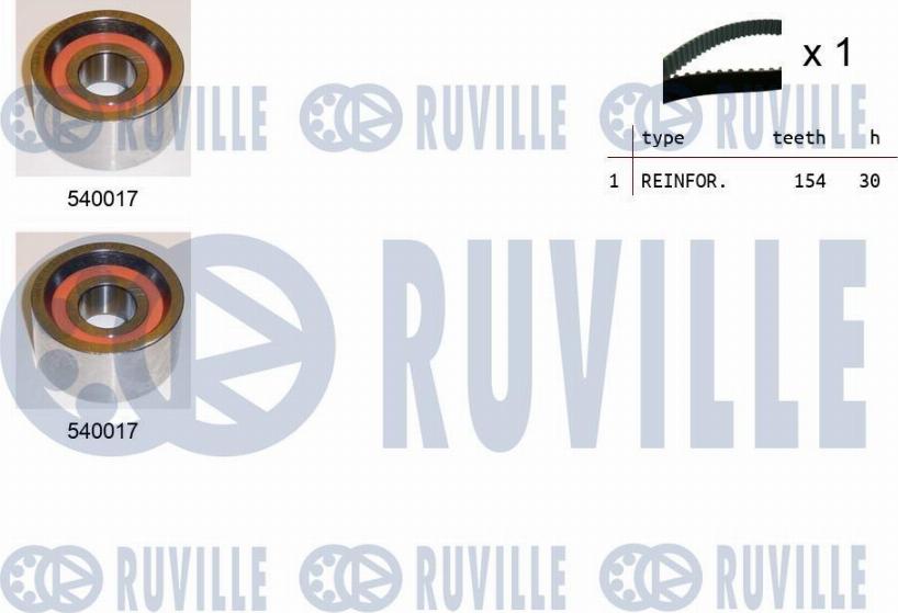 Ruville 550043 - Комплект ременя ГРМ autozip.com.ua