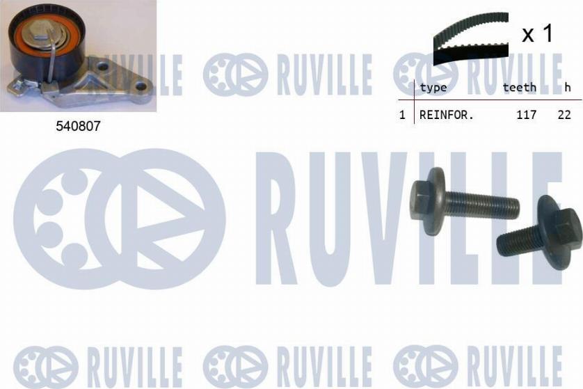 Ruville 550047 - Комплект ременя ГРМ autozip.com.ua
