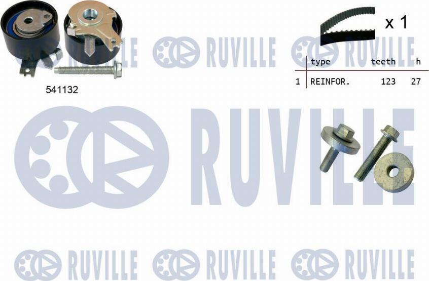 Ruville 550055 - Комплект ременя ГРМ autozip.com.ua