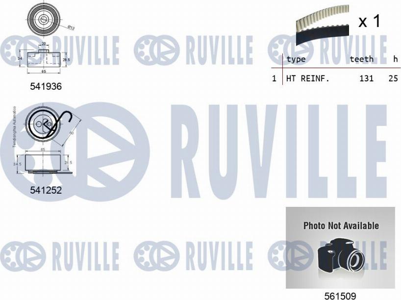 Ruville 5500621 - Водяний насос + комплект зубчатого ременя autozip.com.ua