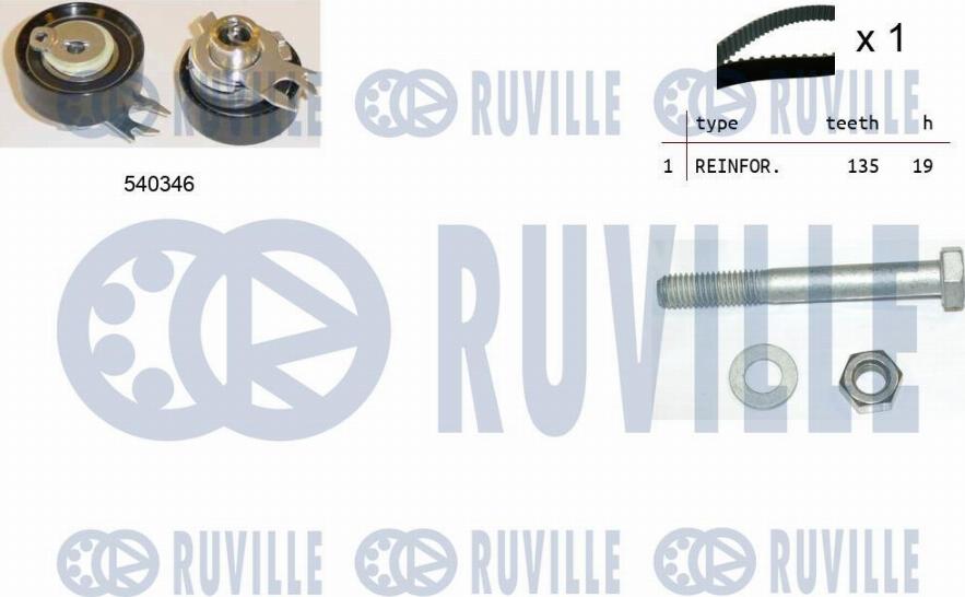 Ruville 550007 - Комплект ременя ГРМ autozip.com.ua