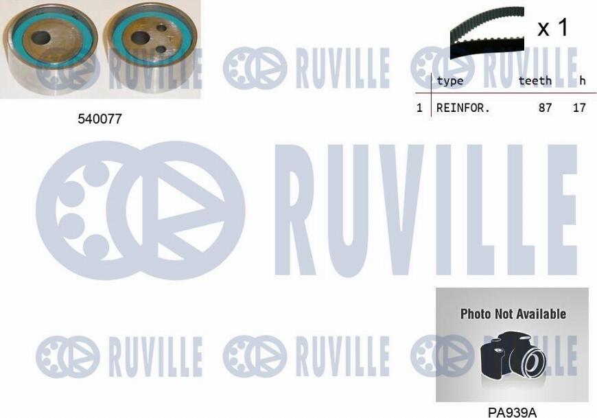 Ruville 5500101 - Водяний насос + комплект зубчатого ременя autozip.com.ua