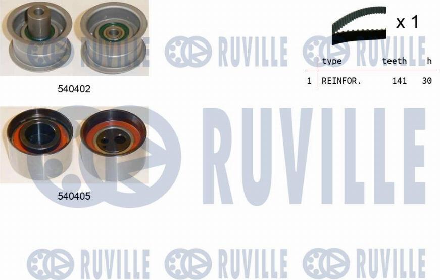 Ruville 550087 - Комплект ременя ГРМ autozip.com.ua