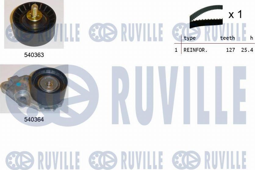 Ruville 550035 - Комплект ременя ГРМ autozip.com.ua