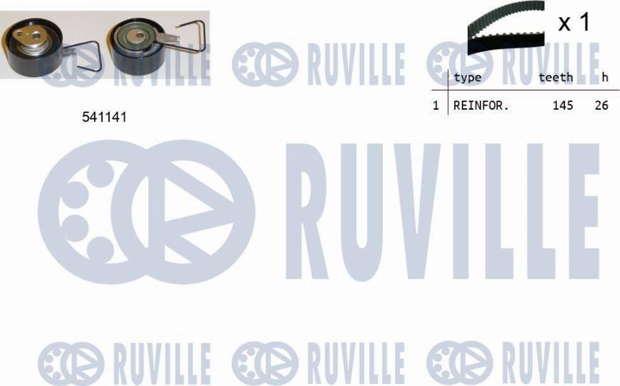 Ruville 550154 - Комплект ременя ГРМ autozip.com.ua