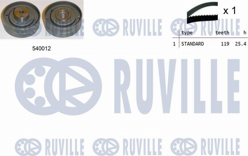 Ruville 550164 - Комплект ременя ГРМ autozip.com.ua