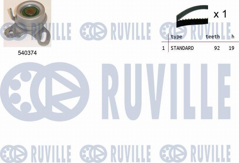 Ruville 550166 - Комплект ременя ГРМ autozip.com.ua